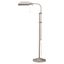 Adjustable Pharmacy Floor Lamp in Brushed Steel 46" Height