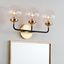 Caleb 3-Light 22" Antique Black & Brass Vanity Wall Sconce