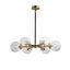 Caleb 28" Black and Brass Gold Sputnik LED Chandelier