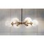 Caleb 28" Black and Brass Gold Sputnik LED Chandelier