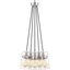 Brushed Nickel Five-Light Chandelier with Clear Glass Shades