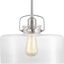 Calhoun Apothecary-Style Glass Jar Pendant Light in Brushed Nickel