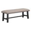 Antique Grey Solid Wood Bench with Bronze Nailhead Trim