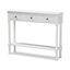 Calvin 3-Drawer White Wood & Metal Entryway Console Table with Storage