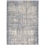 Ivory Blue Abstract 5' x 7' Synthetic Area Rug