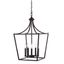 Camden 16" Oil-Rubbed Bronze 5-Light LED Iron Pendant Lantern