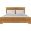 Oxford Oak King Platform Bed with Paneled Wood Headboard