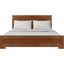 Elegant Oxford Walnut Queen Bed with Paneled Headboard