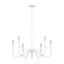 Brielle Matte White and Gold Six-Light Chandelier