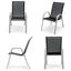 Black Stackable Outdoor Dining Chairs with Armrests, Set of 4