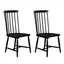 Royal Black Windsor Spindle Back Wood Side Chair