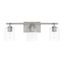 Greyson 3-Light Brushed Nickel Vanity with Clear Seeded Glass Shades