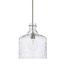 Crawford Urban Industrial Clear Water Glass Jar Pendant, Brushed Nickel