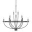 Greyson Urban 12-Light Matte Black Vine-Style Round Chandelier