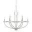 Elegant Brushed Nickel 12-Light Taper Candle Chandelier