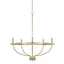 Aged Brass 5-Light Candle Chandelier with Adjustable Chain