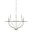 Brushed Nickel 8-Light Taper Candle Chandelier