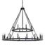 Pearson Grand Black Iron 24-Light Chandelier with Candle Bulbs