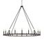 Black Iron 60" Wide 20-Light Candle Chandelier