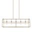 Elegant Aged Brass 5-Light Linear Island Chandelier