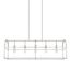 Sleek Brushed Nickel 5-Light Linear Indoor/Outdoor Chandelier