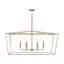 Thea Transitional 6-Light Aged Brass Island Pendant