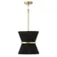 Cecilia Black Rope and Patinaed Brass Pendant Light