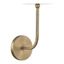 Dawson Aged Brass 1-Light Wall Sconce with White Fabric Shade