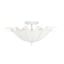 Eden Textured White 3-Light Bohemian Semi-Flush Mount