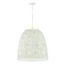 Naomi Chalk White 3-Light Woven Rattan Pendant