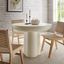 Caspian 40" White Round Concrete Dining Table with Pedestal Base