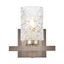 Cassie Contemporary 7.5" Satin Nickel Wall Sconce with Clear Shade
