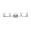 Satin Nickel 5-Light Bath Sconce with Clear Glass Shade