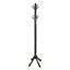 Black Solid Acacia Wood Hall Tree with 8 Hooks