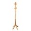 Natural Solid Acacia Wood Hall Tree with 8 Hooks