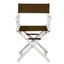 White Frame Brown Canvas Wood Directors Chair