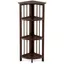 Truffle Brown Solid Wood Effortless Folding Corner Bookcase