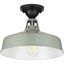 Pistachio White Glass Indoor/Outdoor Semi Flush Mount Light