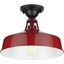 Cedar Springs Red Glass Semi-Flush Mount for Indoor/Outdoor Use