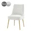 Beige Boucle Upholstered Side Chair with Gold Metal Legs