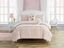 Blush Microfiber Twin Comforter Set with Decorative Pillows