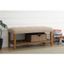 Beige & Oak Brown Contemporary Storage Bench 40" x 16" x 18"