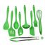 Green 9-Piece Silicone Kitchen Utensil Set with Stainless Steel Core