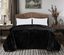 King Black Knitted Faux Mink Reversible Blanket