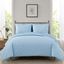 Chambray Blue Queen Microfiber 7-Piece Bed in a Bag Set