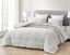 Twin Light Gray Microfiber Honeycomb Comforter Set