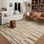 Beige and Tobacco Hand-Tufted Wool 5' x 7' Rug