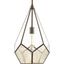 Cinq Geometric Glass Pendant Light in Antique Bronze