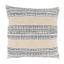 Classic Charm Beige and Blue Striped Cotton Throw Pillow