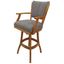 Classic Mojave Grey Honey Swivel Wood Bar Stool 26"